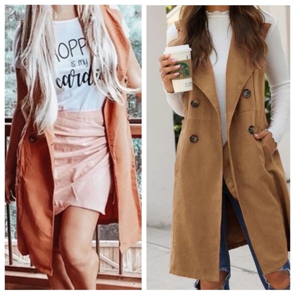 BellanBlue Jackets & Blazers - 060 Classic Waterfall Pocket Minimalist Long Vest